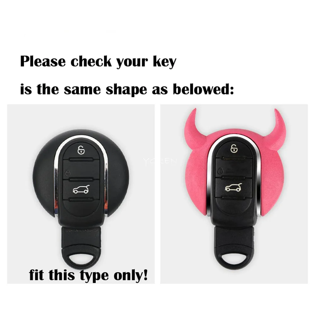3D печать розовая Милая машина чехол для ключей Mini Cooper Countryman Clubman F54 F55 F56 F57 F60 |