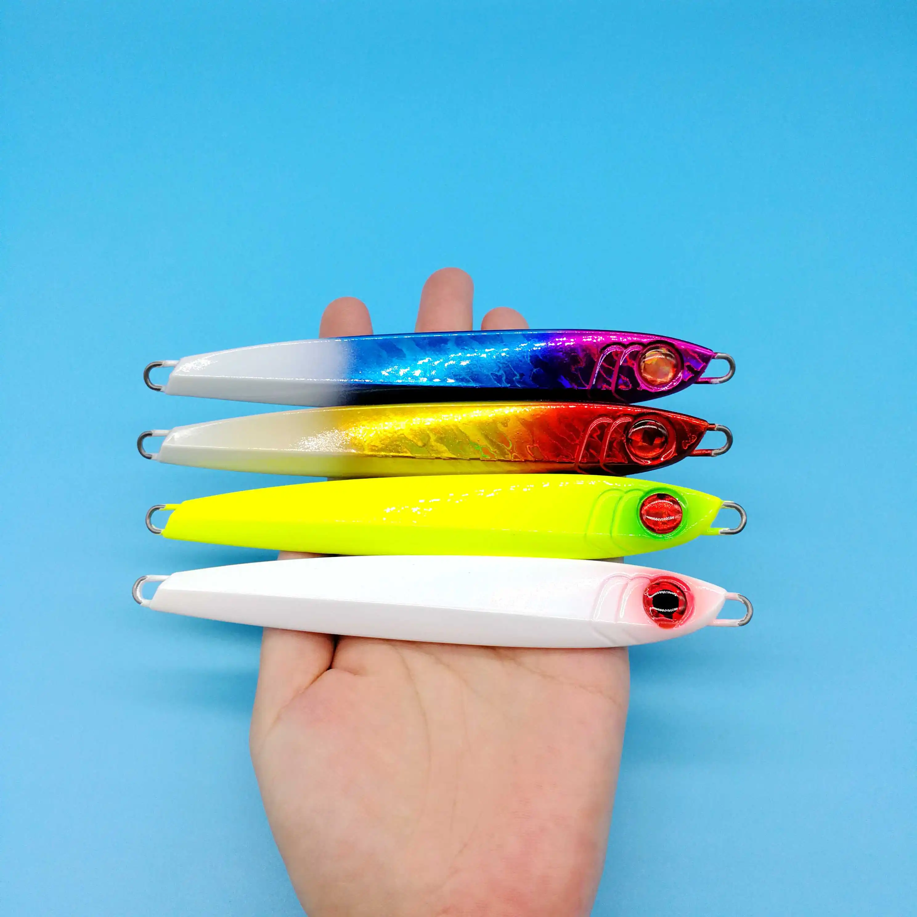 

HOOFISH 4PCS/LOT 150g/200g Metal jigging Lures Fishing Bait Lure Jig Fish Fishing Jigs Saltwater Fishing Tackle