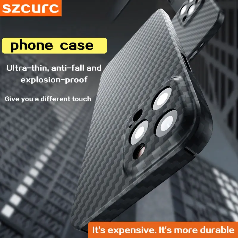 آيفون 13 برو ماكس قضية الهاتف الفاخرة عالية الشعور ألياف الكربون رقيقة جدا iPhone12 جديد مكافحة سقوط ماتي الغطاء الواقي حقيبة