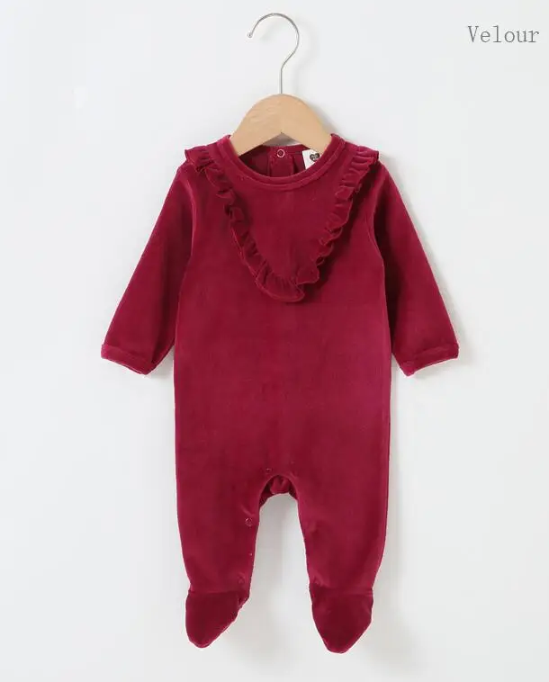 burgundy Детские комбинезоны; одежда с длинными рукавами; одежда для детей; комбинезоны для новорожденных; детская одежда для мальчиков и девочек; Детский комбинезон; двухцветный комбинезон - Цвет: burgundy