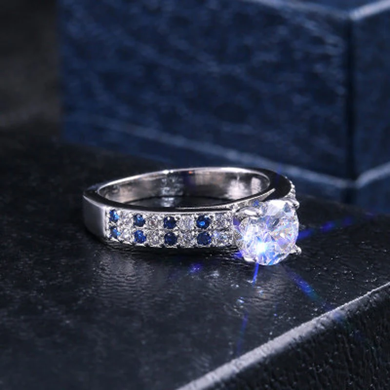 Обручальные кольца с цирконом для женщин цвет розового золота женские