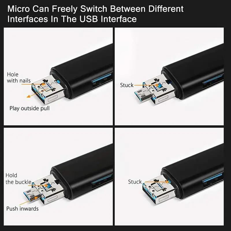 Кардридер Все в одном SDHC SD TF Micro кардридер C Type OTG для Macbook Xiaomi Huawei Android Phone PC USB