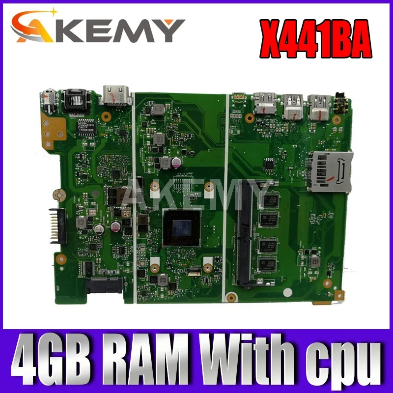 X441BA материнская плата для ноутбука For Asus X441B 100% тест 4 Гб RAM с ЦП|Материнские платы| |