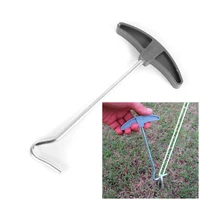 1pcs camping tent peg stakes extractor puller nail retractor hook wrecking staple remover nail puller tent accessories