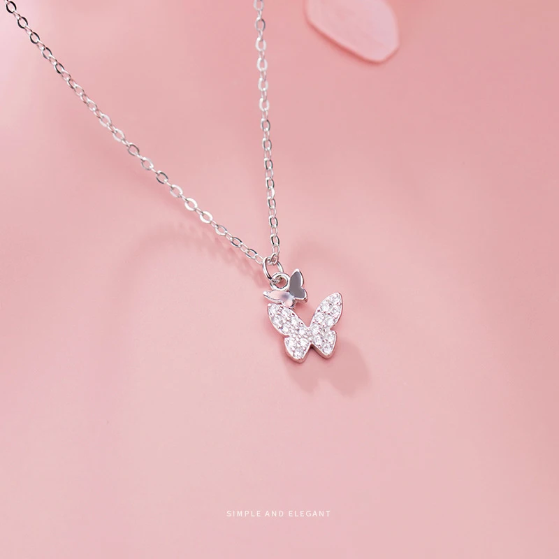 MODIAN 925 стерлингового серебра насекомых регулируемое ожерелье для женщин Сияющий