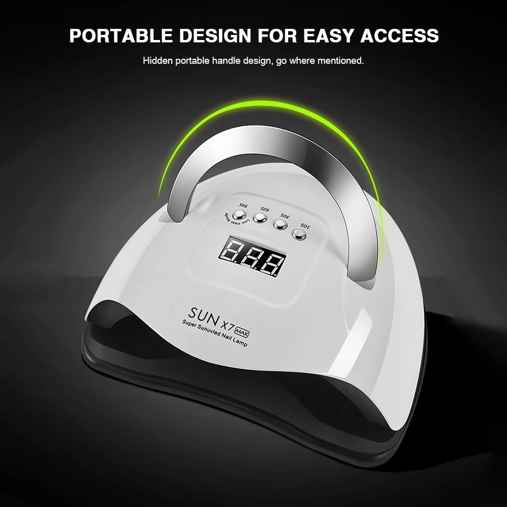 Светодиодный УФ лампы для ногтей Гель лак отверждения 180W Pro маникюра и педикюра