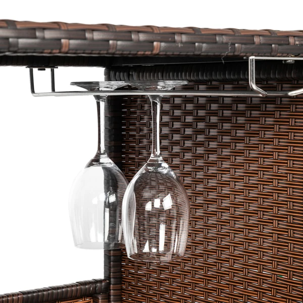 Mesa de Bar moderna, elegante y hermosa, Marr&oacute;n degradado, m&aacute;s f&aacute;cil de montar y ahora m&aacute;s resistente-4