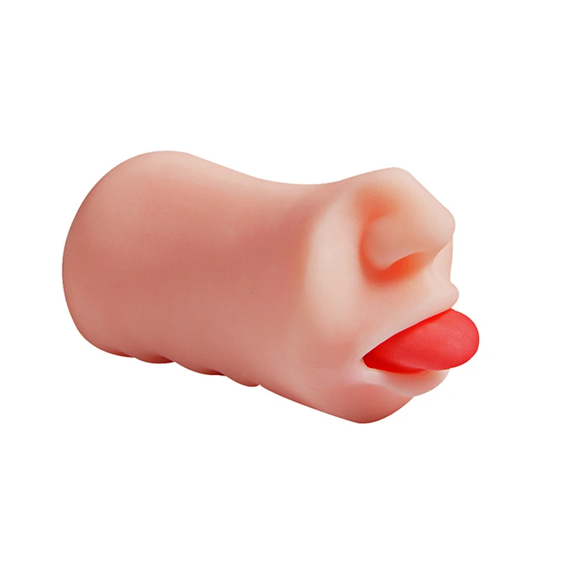 Реалистичный рот и глубокое горло с мягкими зубами язык Мужской мастурбатор