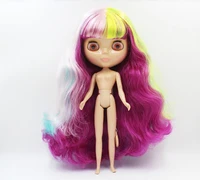 free shipping big discount rbl 889j diy nude blyth doll birthday gift for girl 4color big eye doll with beautiful hair cute toy