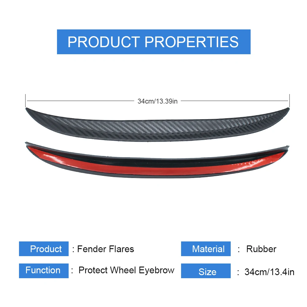 Carbon Fiber Wheel Eyebrow Arch Fender Flares Cover Trim Mudguards Protective Lip Strips Mud Flaps Universal Car Accessories | Автомобили