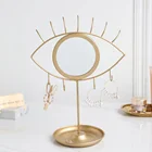 Портативный держатель-подставка для ювелирных изделий с зеркалом для глаз для цепейподвесокколецсерегчасов