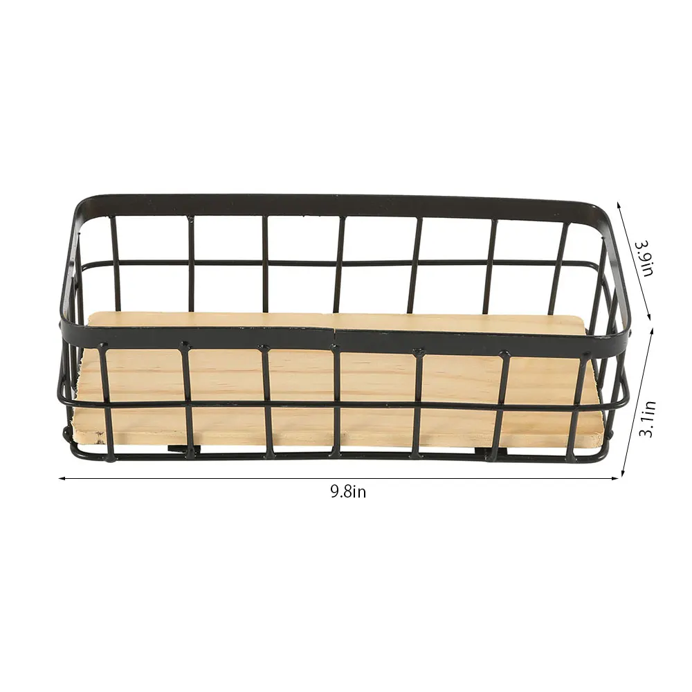 Деревянная настенная полка с доской подвесная корзина для хранения органайзер