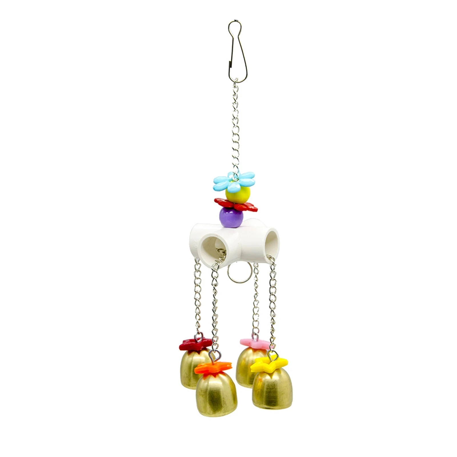 

New Arrival Parrot Bell Toys Birds Chewing Hanging Swing Cage Toy Bite Accessories Parakeet Beads Toy Pet Birds Supplies