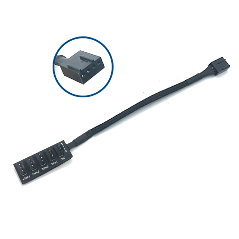 PWM Fan HUB материнская плата 4-контактный разветвитель (40 см) 1-5 кабель для