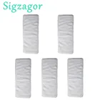 Вкладыши для подгузников для взрослых sigзагор, 5 шт., недержание Моющиеся Многоразовые вкладыши из микрофибры, большой размер, 4 слоя, 20 х49 см