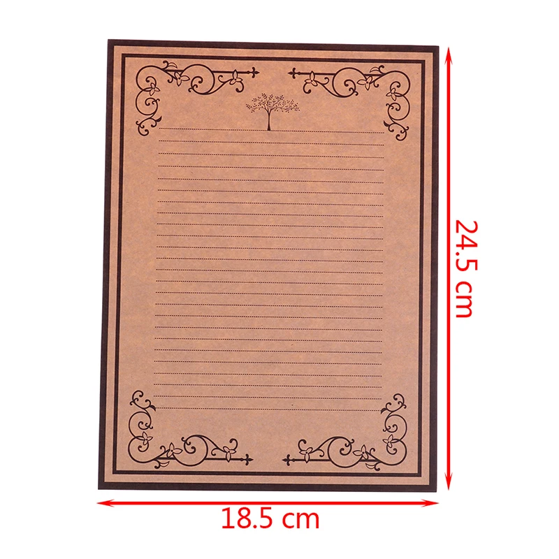 

8 Sheets/set Writing Kraft Letter Paper European Vintage Style School Office Stationery Supplies Wholesale SD&HI
