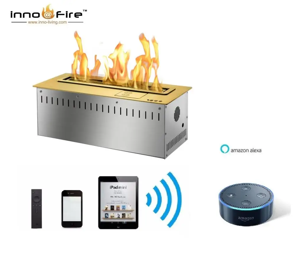 

On sale 18 inch smart bio ethanol fireplace remote control burner insert