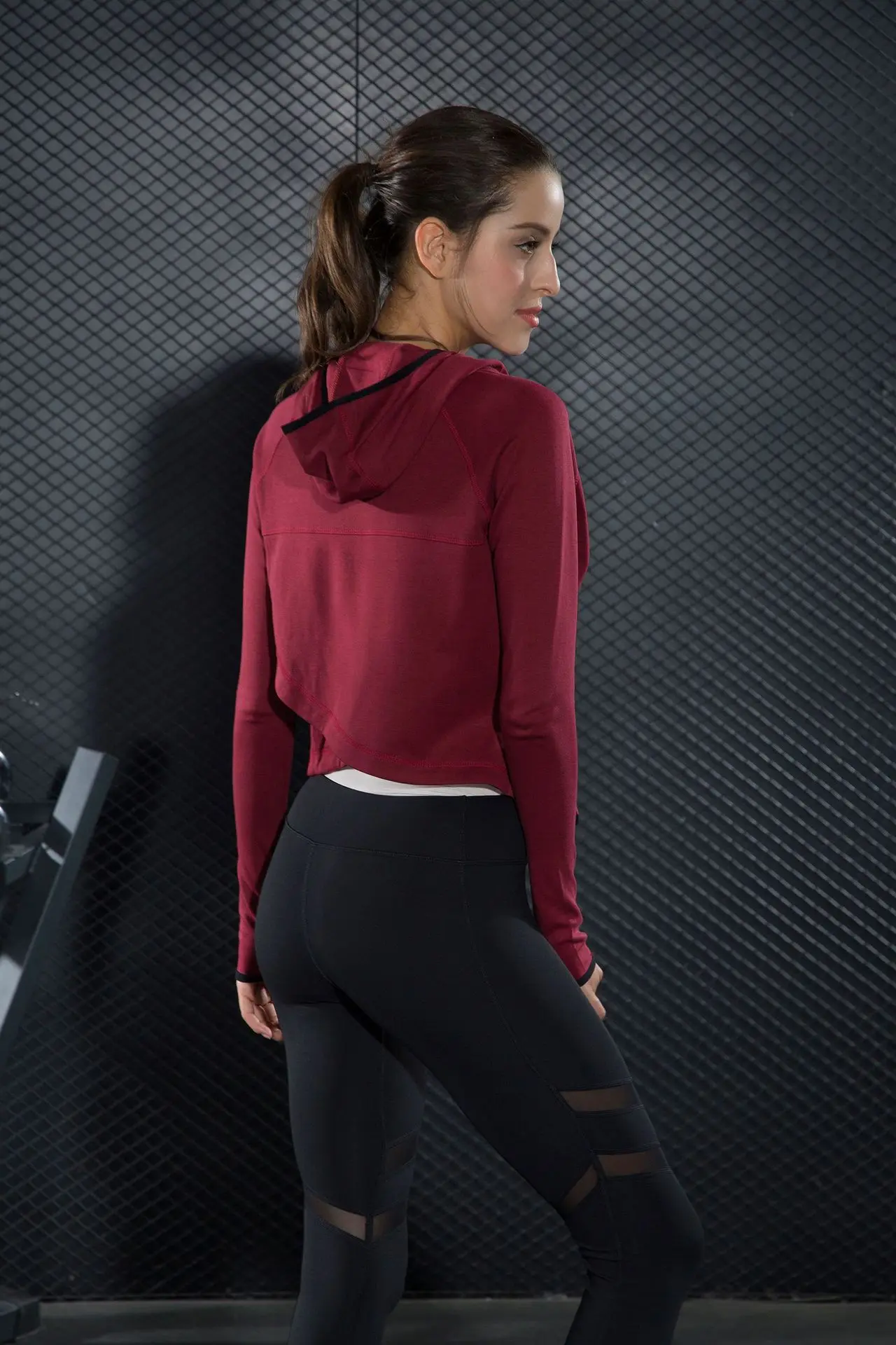 Высококачественная Женская куртка для бега фитнеса йоги тренировок на молнии