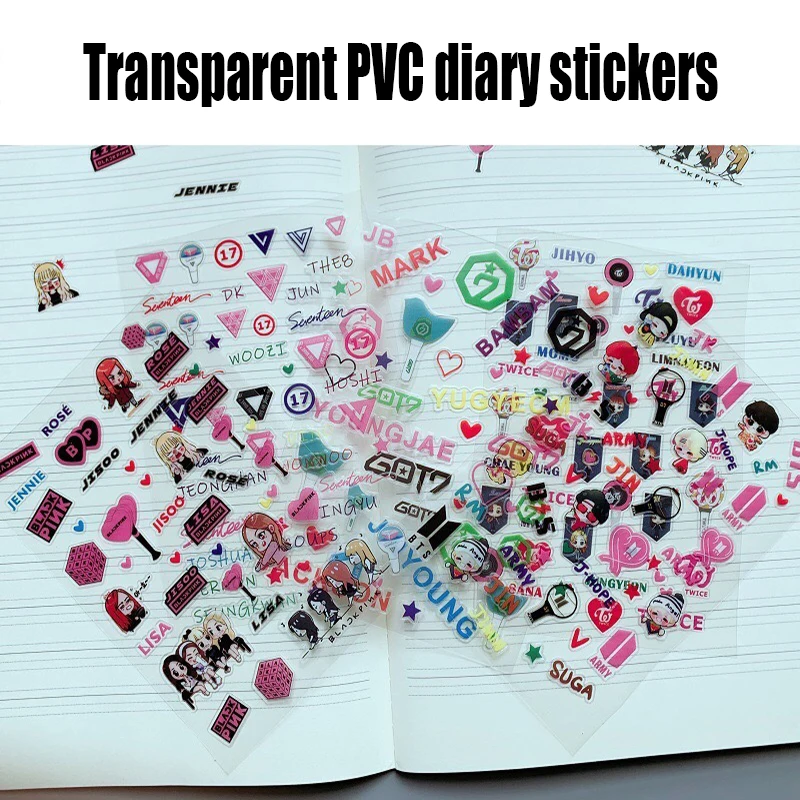 

HQbts bulletproof group transparent pvc stickers diary stickers the same paragraph