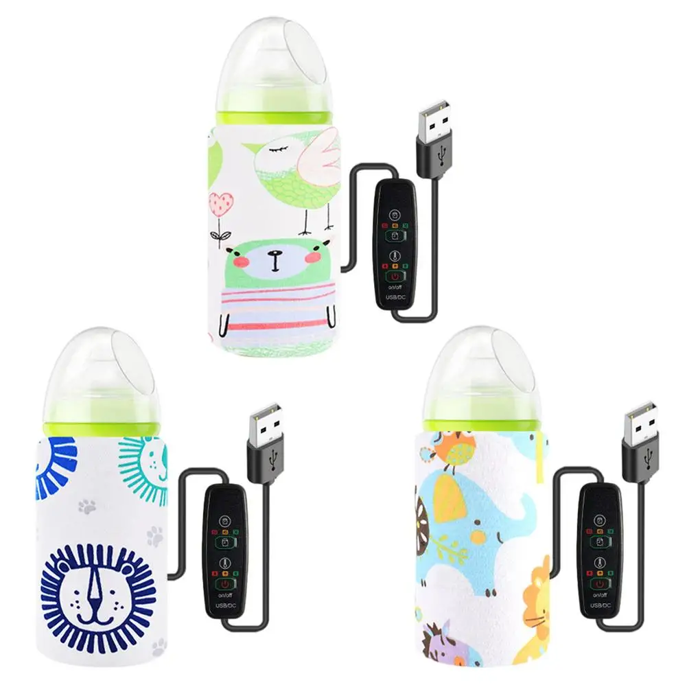 

Portable USB Baby Bottle Warmer Travel Milk Warmer Thermostat Food Warm Cover For Infant Feeding Bottle Multifunctional Warm