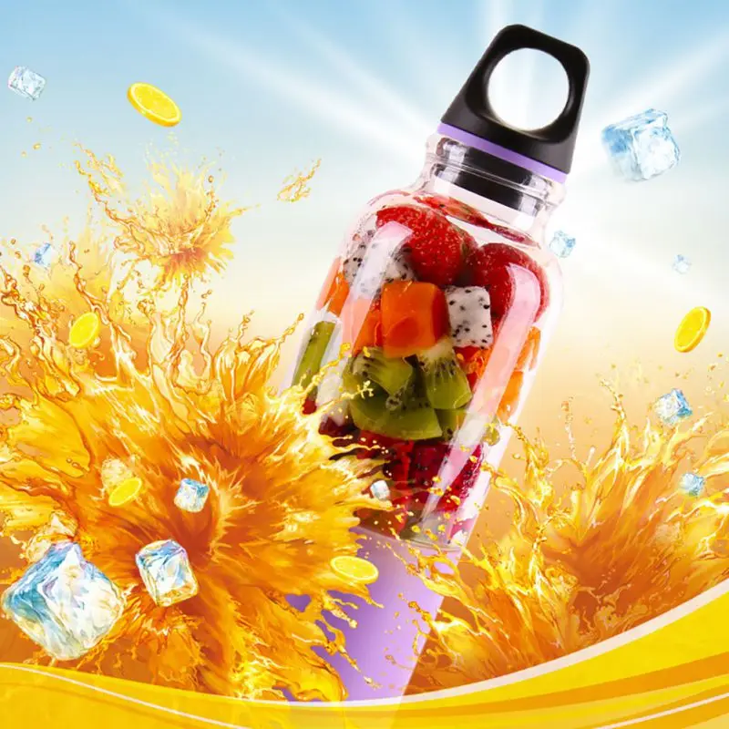 4 Blade Portable Blender Juicer Machine Mixer Electric Mini Usb Food Processor Juicer Smoothie Blender Cup Maker Juice 500ml