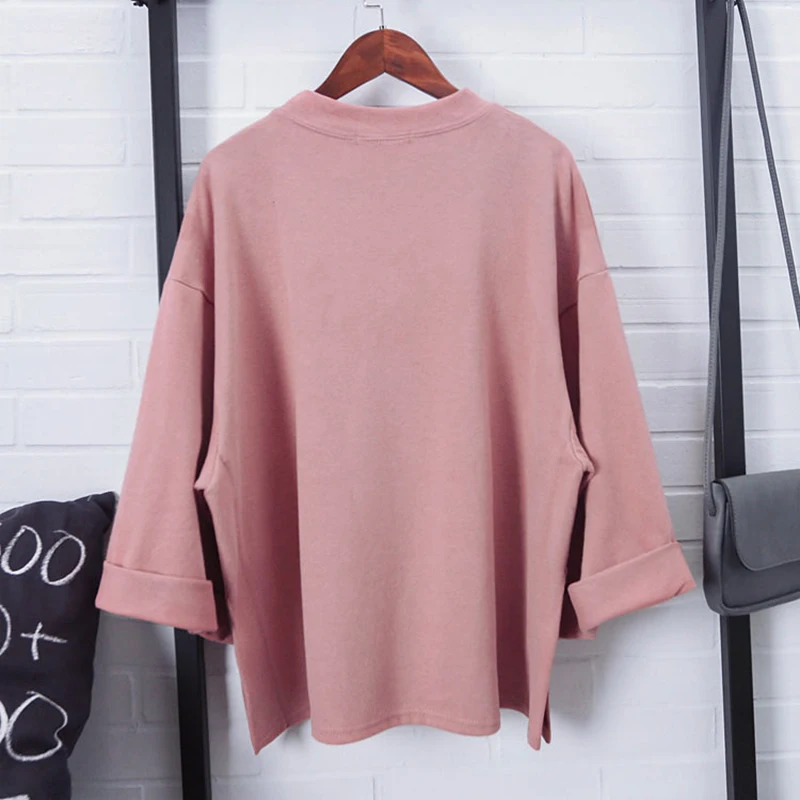 Женская футболка Свободная блузка Топы с рукавом 3/4 | одежда