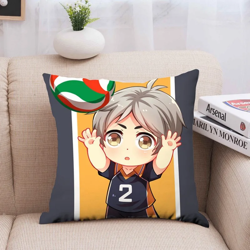 Аниме Haikyuu волейбольный мальчик мультяшный персонаж наволочка для украшения