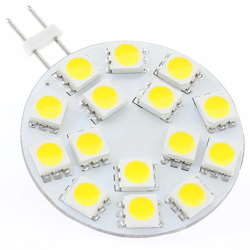 Бесплатная доставка! Круглый 15LED G4 лампа с регулируемой яркостью 5050SMD 300 330LM 3 Вт 12VAC