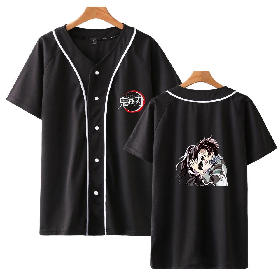 Футболка Мужская/женская с коротким рукавом дышащая бейсбольная рубашка аниме