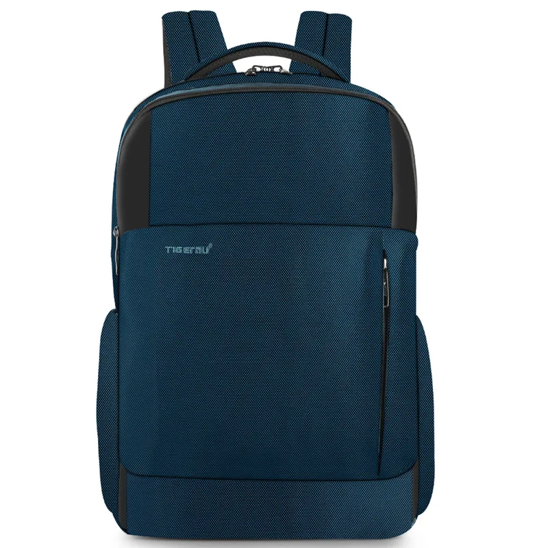 Sea blue Tigernu Многофункциональный Мужской Сумка USB Зарядка Путешествия Рюкзак Мужской Рюкзак Для Ноутбука Сумка Для Подростка Рюкзак - Цвет: Sea blue