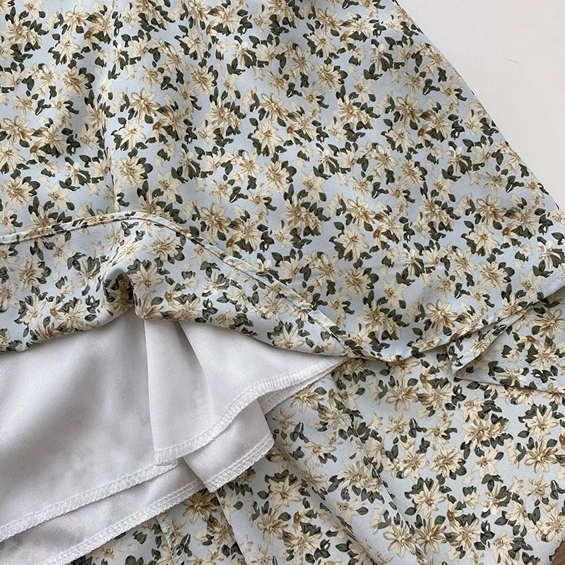 

2021 Summer Women Skirts High Waist Floral Print A-Line Skirts Femme Mujer Faldas Jupe Elegant Sweet Skirts Slim Streetwear