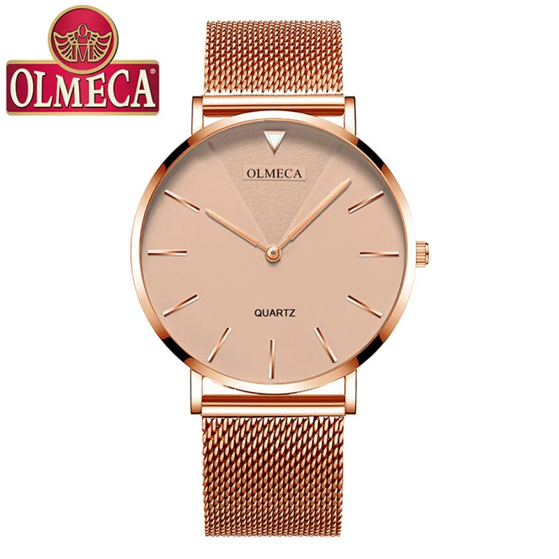

OLMECA Top Luxury Brand Women's Wristwatch New Fashion Rose Gold Watch Leisure Fashion Waterproof Watch B012