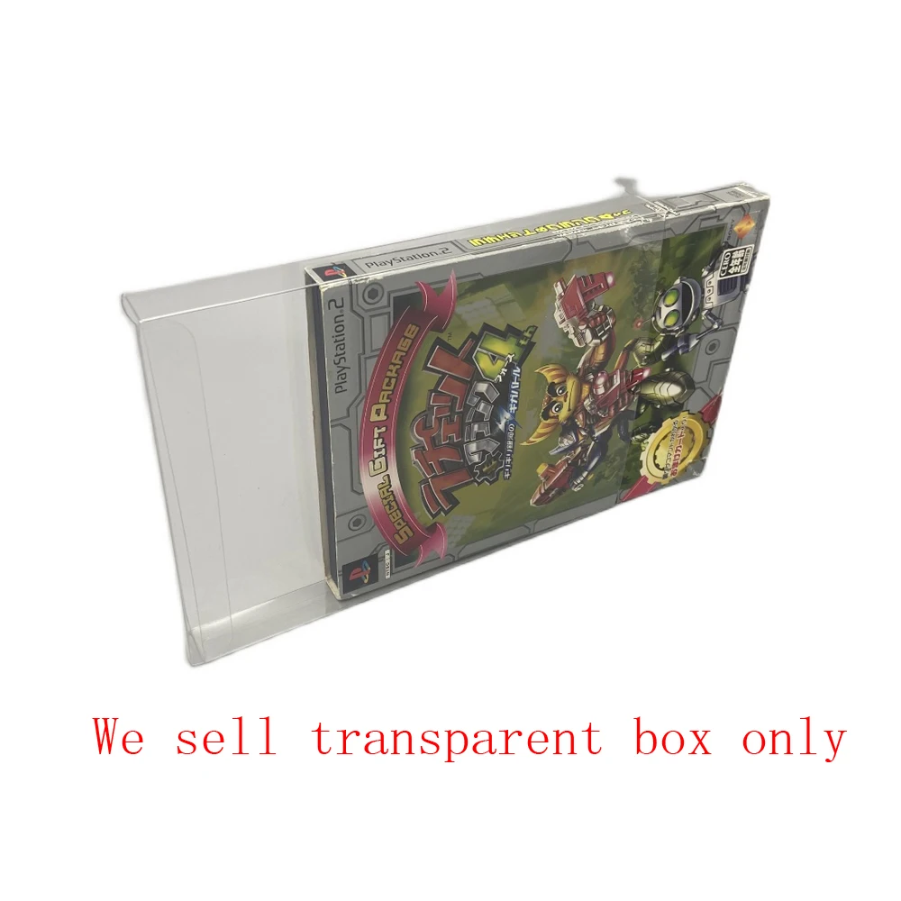 

10pcs Clear transparent box for PS2 game card collection display storage 1CD PET protective box