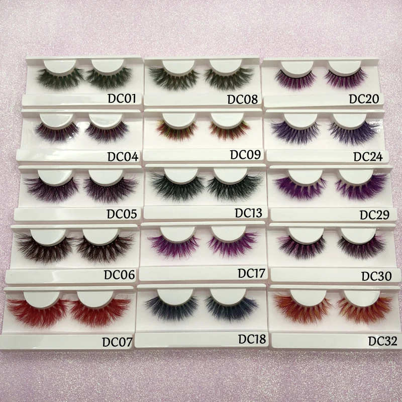 Оптовая продажа 3D настоящие норковые красочные ресницы Buzzme пушистые