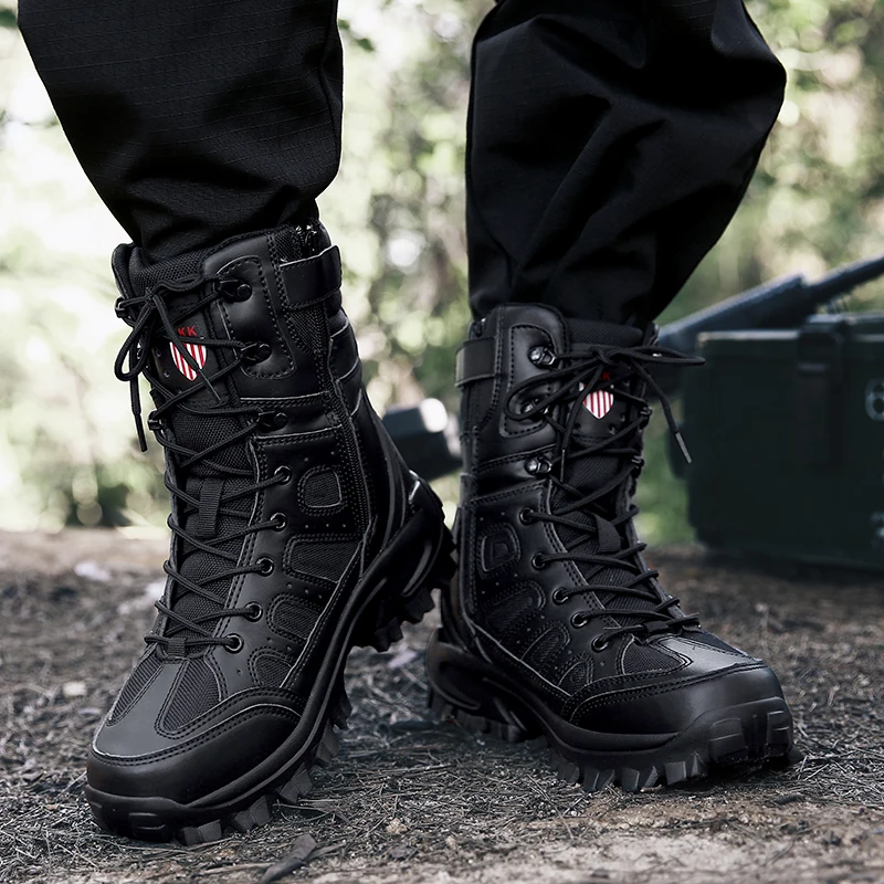 

2020 Winter Boots Military Tactical Mens Boots Outdoor Non-slip Desert Combat Ankle Boot Male Shoes Work Safety Shoes Army Boots