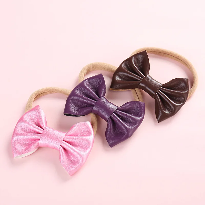 Кожаная подкладка украшение для детей повязка на голову малышей девочек