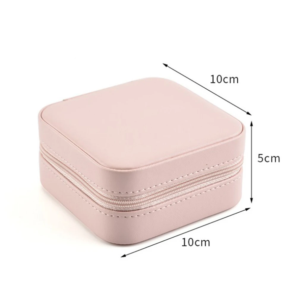 

Mini Portable Jewelry Ring Bracelet Box Cabinet Organizer Case Gift Travel Storage Elegant And Fashionable Jewelry Box 3 colors