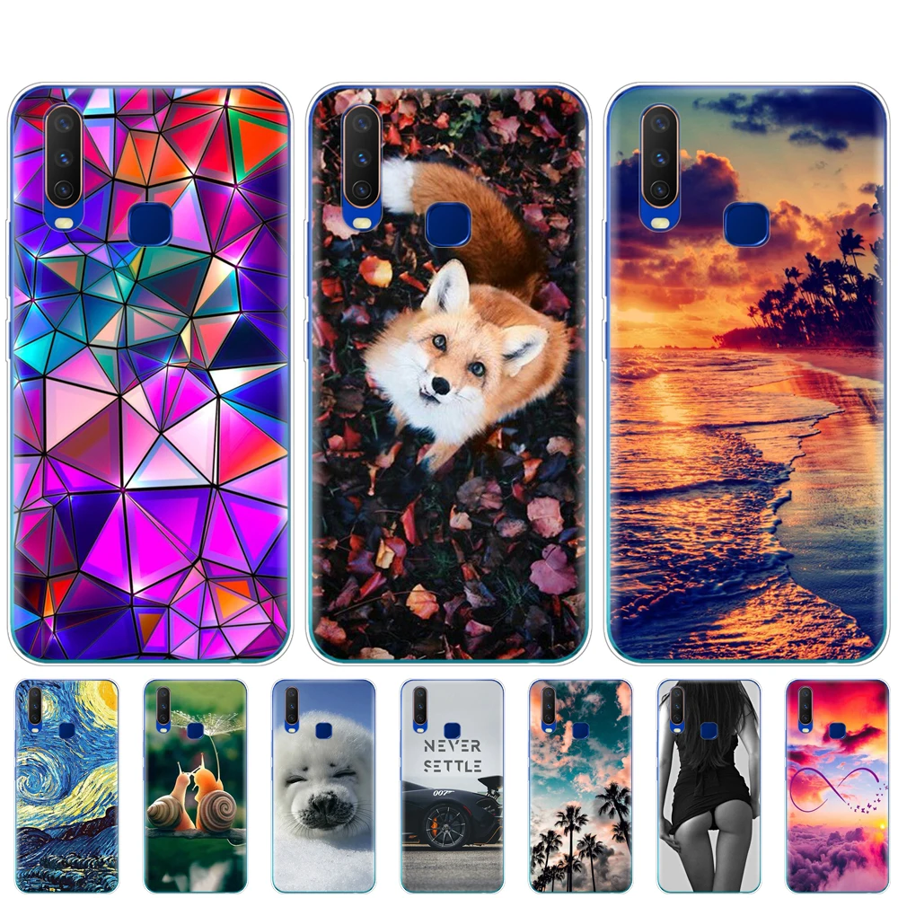 Силиконовый чехол для Vivo Y11 2019 6 35 дюйма мягкая задняя крышка из ТПУ телефона Y17 Y15