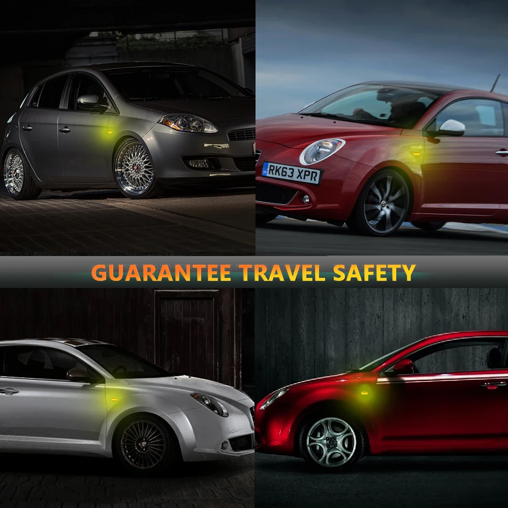 

2Pcs LED Dynamic Side Marker Lights Arrow Turn Signal Blinker Lamps For Fiat Bravo MK2 198 Alfa Romeo MiTo 955 147 GT 937