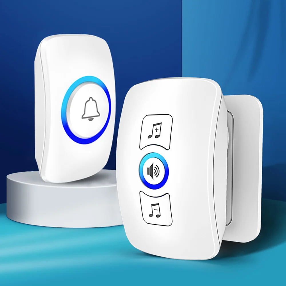 Беспроводной водонепроницаемый дверной звонок умный беспроводной с вилкой