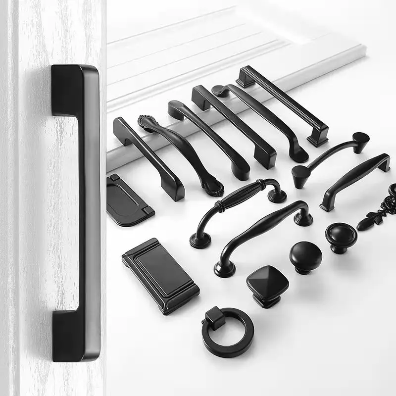 

96-192MM Modern Cabinet Handles Solid Aluminum Alloy Door Knobs And Handles Kitchen Cupboard Pulls Drawer Knobs Furniture Handle