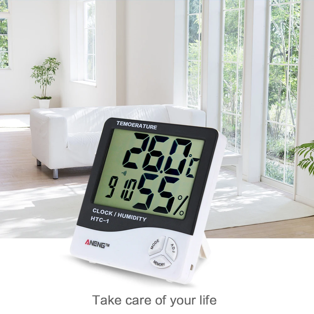 Электронный измеритель температуры и влажности с ЖК дисплеем|Приборы для