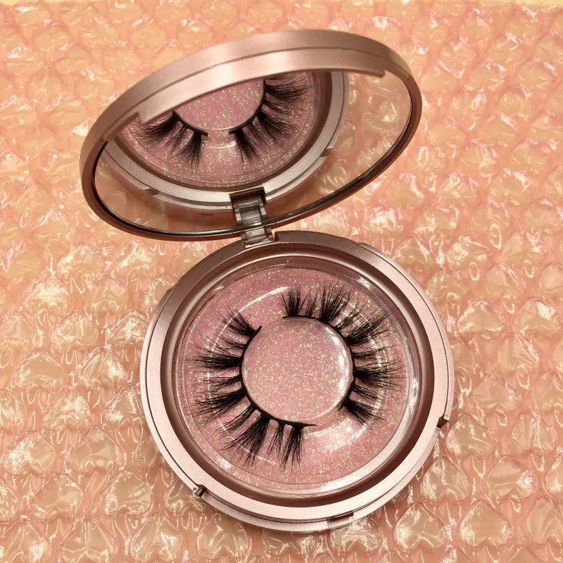 Зеркальная коробка для ресниц 6 пар/лот 5D норковые натуральные ресницы не