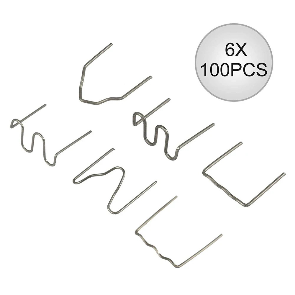 

600pcs Hot Staples S/M/V/Wave Stainless Steel Repair Machine Plastic Welder 0.6/0.8mm Hot Staplers for Nylon PVC ABS