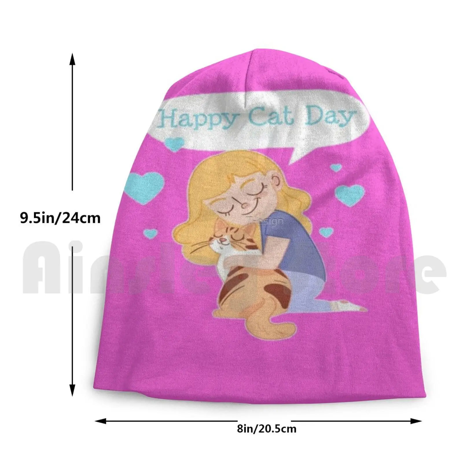 Девушка с котом между ее щитами. Вязаная Шапка-бини в стиле хип-хоп | Аксессуары