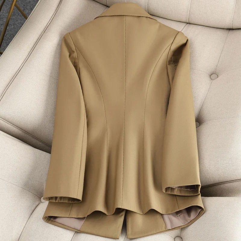 Korean autumn sports jacket women's oversized clothing Plaid sports jacket office women's jacket spring oversized clothing