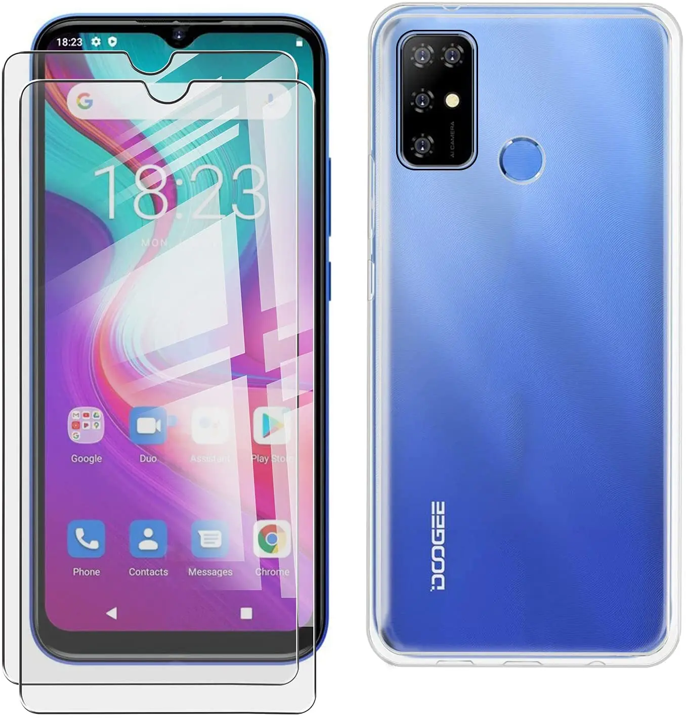 

Стекло и Силиконовый Чехол Для DOOGEE X96 PRO, DOOGEE X96 Pro, закаленное стекло