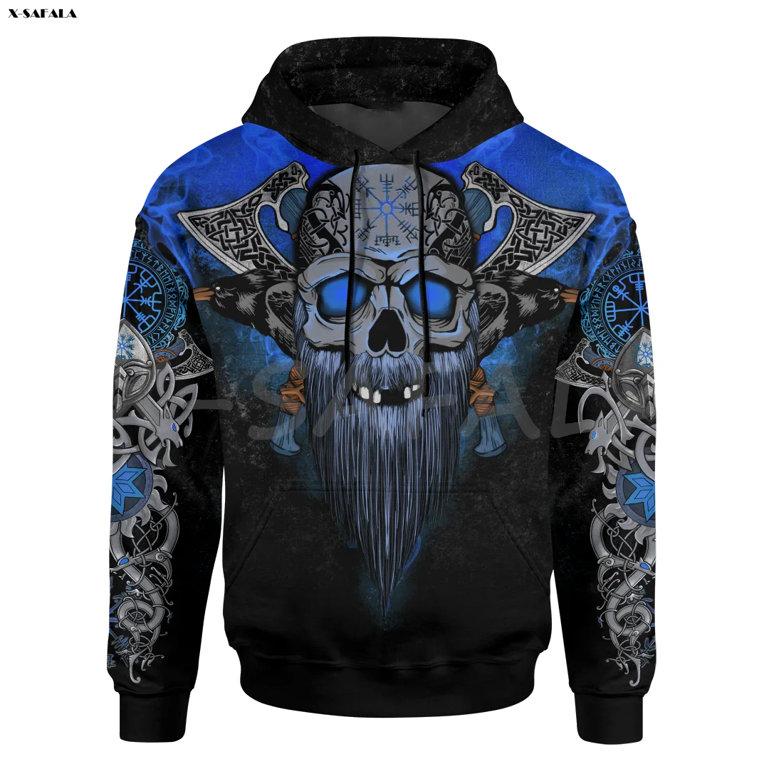 Толстовка Мужская/женская с 3D-принтом пуловер на молнии свитшот принтом викингов
