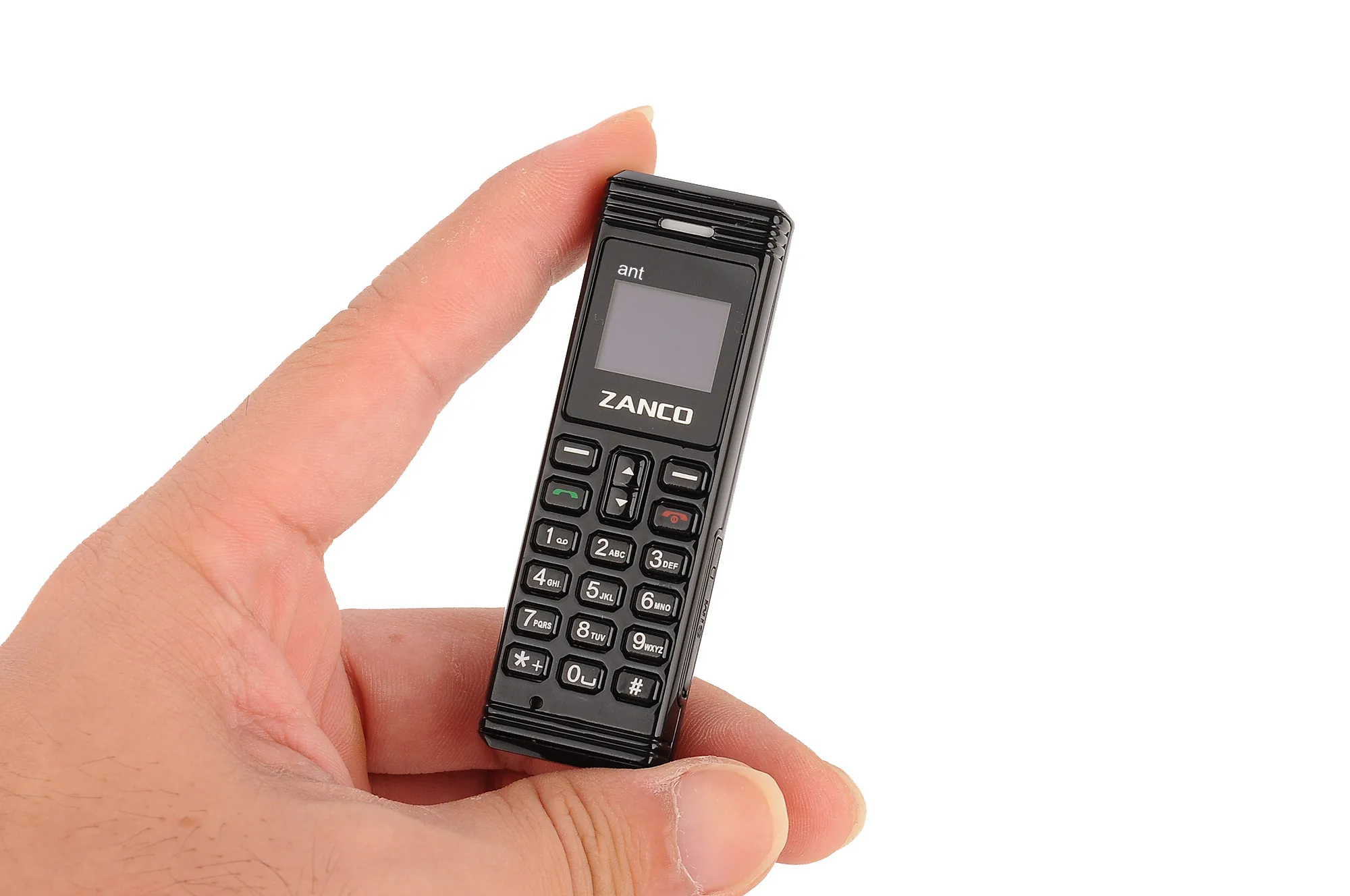 Самый маленький в мире сотовый телефон ZANCO Ant Fone с голосовым преобразователем