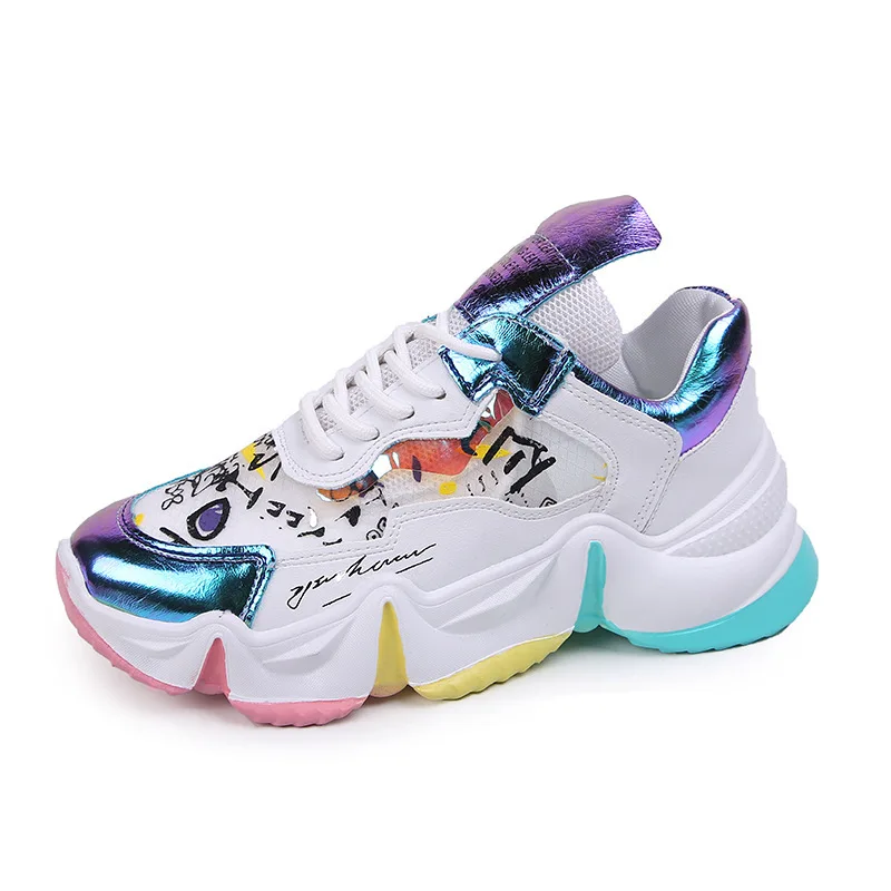 

Женские кроссовки на массивной подошве, Красные кроссовки для пожилых людей на платформе, повседневная обувь, удобные брендовые модные кро...